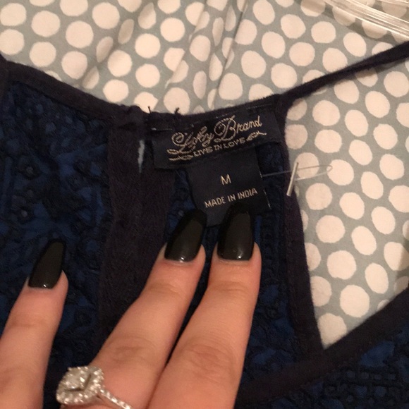 dark blue tank top (spaghetti straps) - Picture 2 of 3